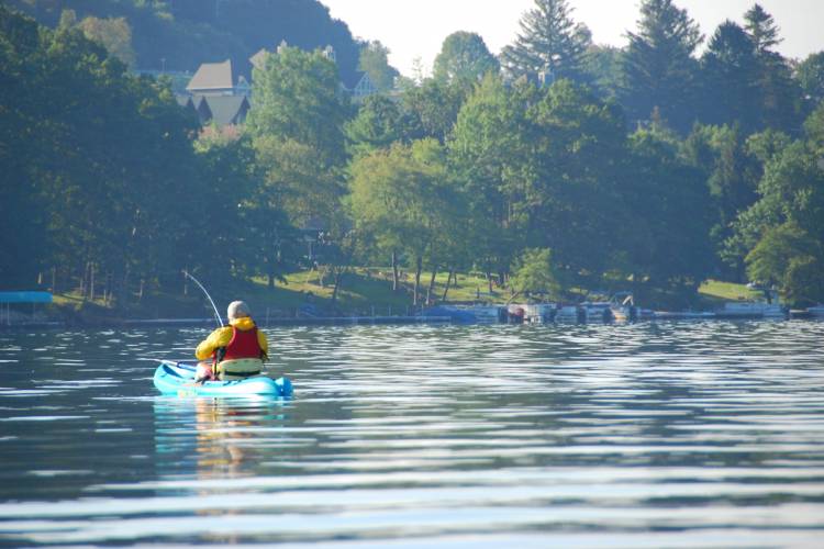 Summer Kayak Fishing at Deep Creek Lake