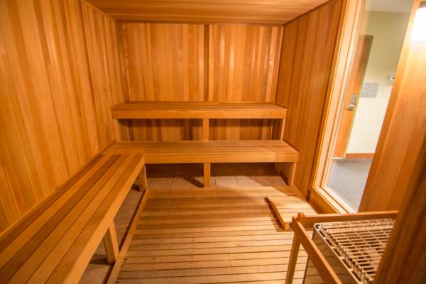 Cedar Sauna Located in the Fitness Center Cedar Sauna